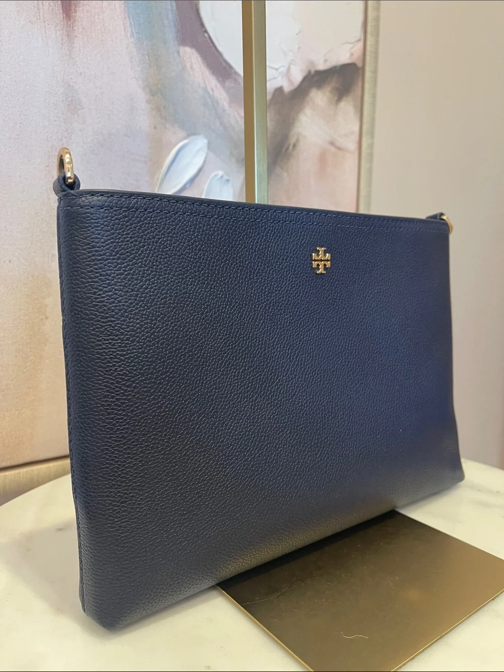 Tory Burch Blake Navy Leather Crossbody